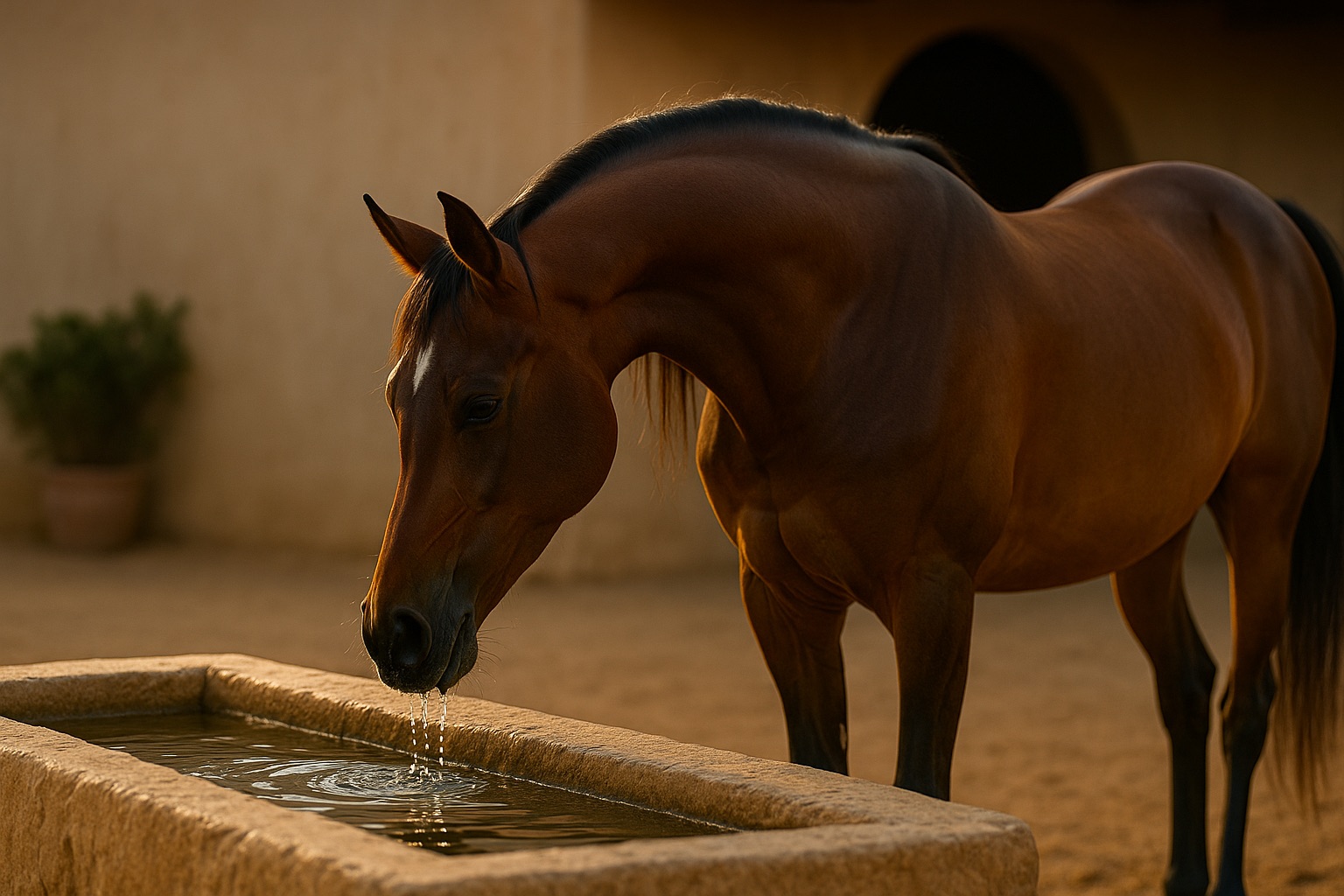 بوابة الخيل  تعرف على أهمية الماء لصحة الخيل وتأثيره على سلوكها وأدائها اليومي